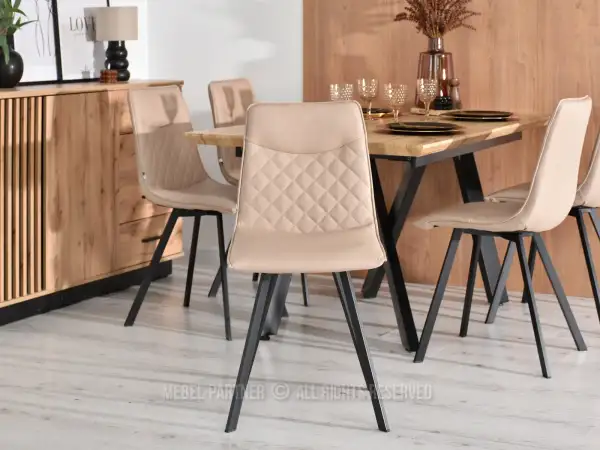 Stylowe tapicerowane krzesło do jadalni 